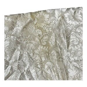 Vintage Formal Cream Ivory Floral Damask 58”x83” Vintage White Fabric Tablecloth